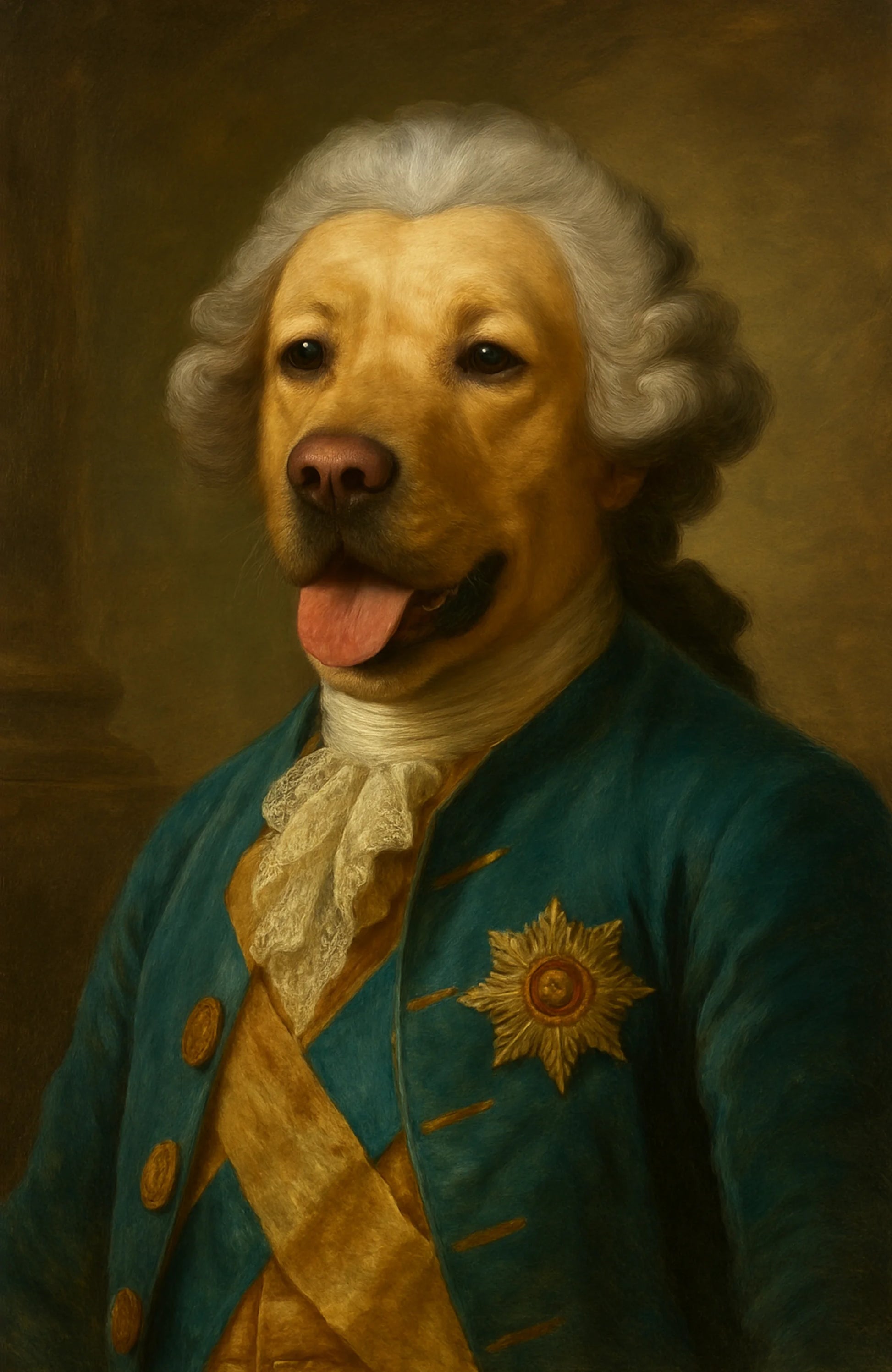Royaler Hund 60x40