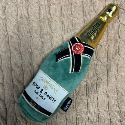 Champagne Plüschspielzeug für Hunde – mit Quietscher