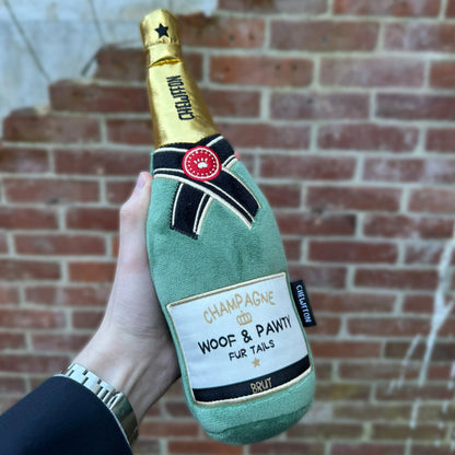 Champagne Plüschspielzeug für Hunde – mit Quietscher